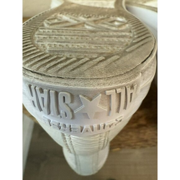 Converse Chuck Taylor All Star Hi White Leather Iridescent Unisex 9.5 ,M-557950C - Picture 8 of 16